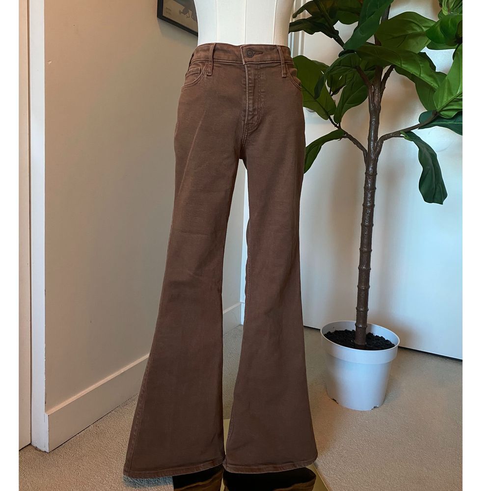 Hollister Brown High Rise Flare Jeans Y2K Bell Bottom Retro Boho 70s Style